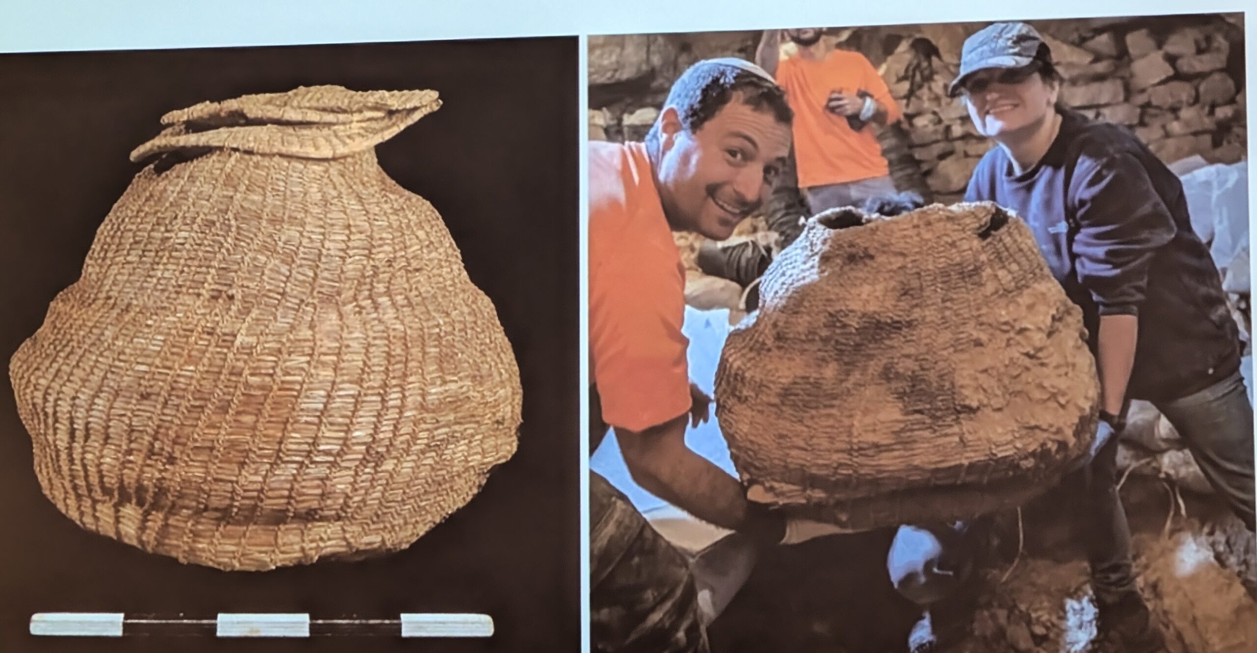 Basket as found and after cleaning